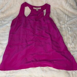 Forever 21 Fuchsia 100% Silk Tank Top Medium Feminine Layer